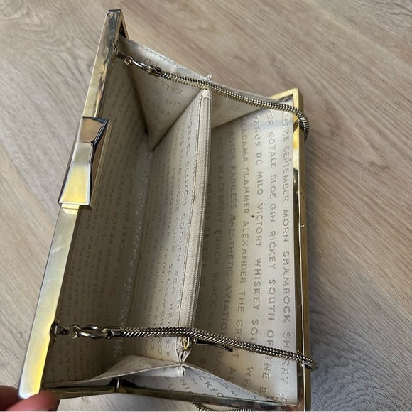 Kate Spade Madison Ave. Collection Emanuelle Gold Metal Mirror Clutch - Picture 12 of 16